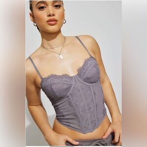 GARAGE-Chrishell Lace Mesh Bustier- NWTS- size SMALL